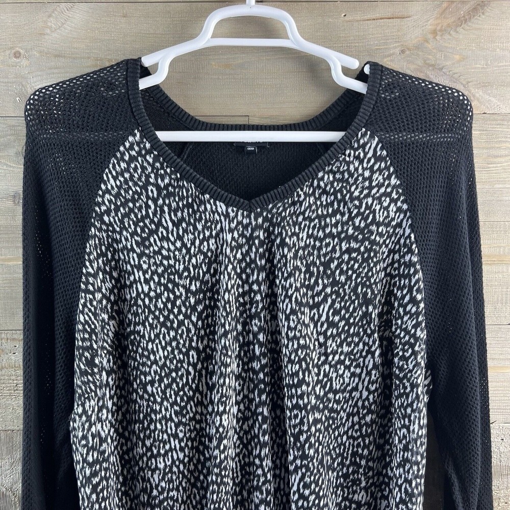 Torrid‎ Womens Sweater Long Sleeve Vneck Open Knit Sweater Sheer Blousy Front 3X - Picture 2 of 5
